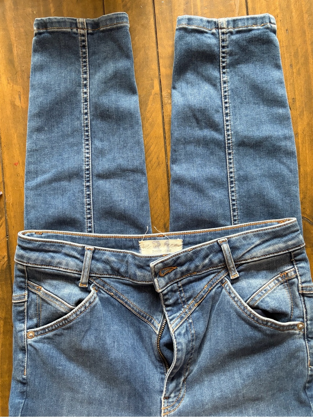 We The Free Straight Leg Jeans in Medium Blue